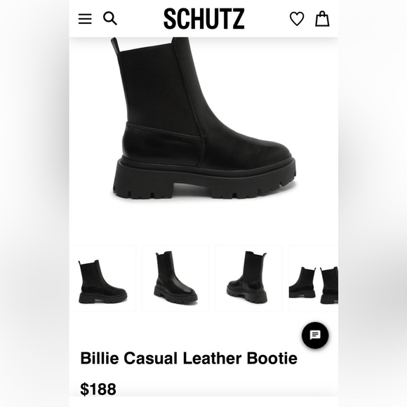 NWT Schutz Billie Casual Leather Bootie Size 7.5 - Picture 3 of 7